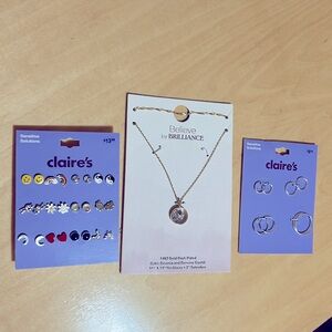 16 pairs of earrings & 2 necklaces